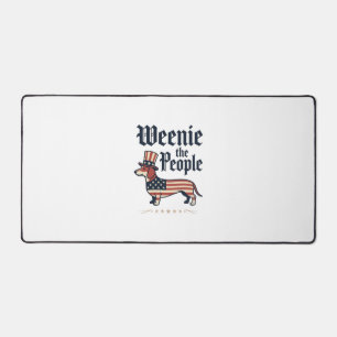Weenie the People Patriotic Dachshund T-Shirt_1 Desk Mat