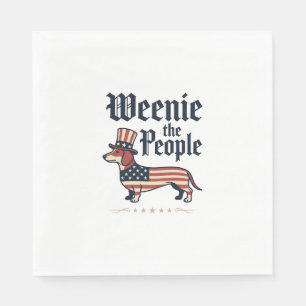 Weenie the People Patriotic Dachshund T-Shirt_1 Napkin