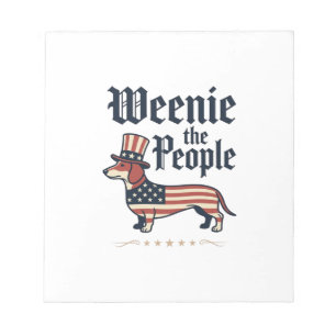 Weenie the People Patriotic Dachshund T-Shirt_1 Notepad