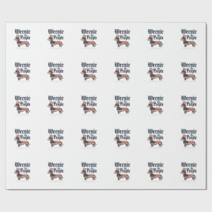 Weenie the People Patriotic Dachshund T-Shirt_1 Wrapping Paper