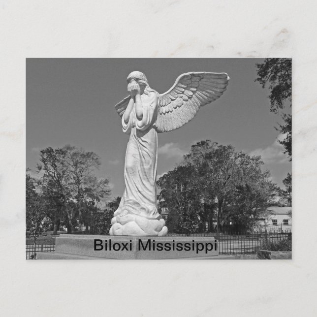 Weeping Angel at Biloxi Visitor Centre Postcard (Front)