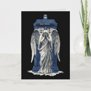Weeping Angel with Blue Police Box 1 Card