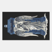 Weeping Angel with Blue Police Box 1