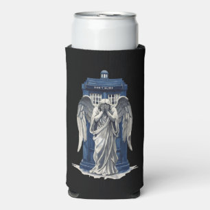 Weeping Angel with Blue Police Box 1 Seltzer Can Cooler