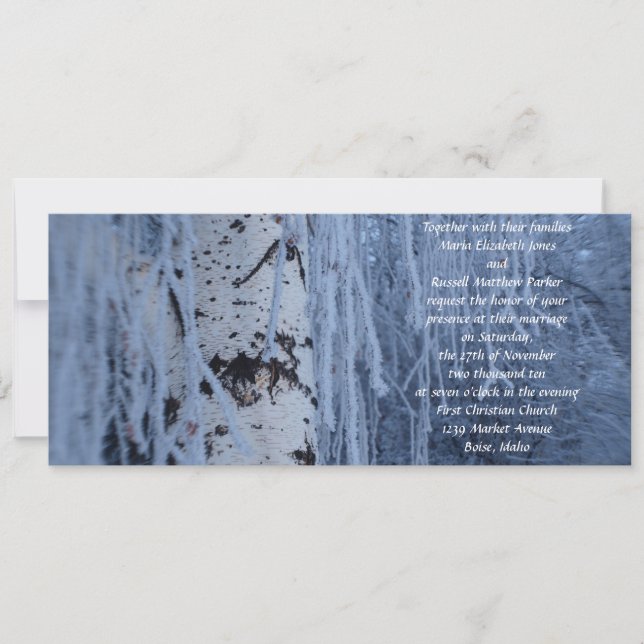Weeping Birch Wedding Invitation (Front)