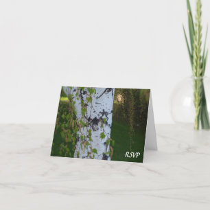 Weeping Birch Wedding RSVP Invitation