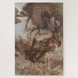 Weeping Girl by Alphonse Mucha Jigsaw Puzzle