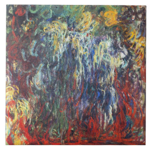 Weeping Willow at Giverny (by Claude Monet) Ceramic Tile