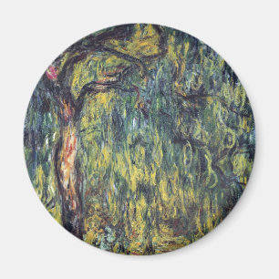 Weeping Willow by Claude Monet, Vintage Fine Art Magnet