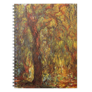 Weeping Willow by Claude Monet, Vintage Fine Art Notebook