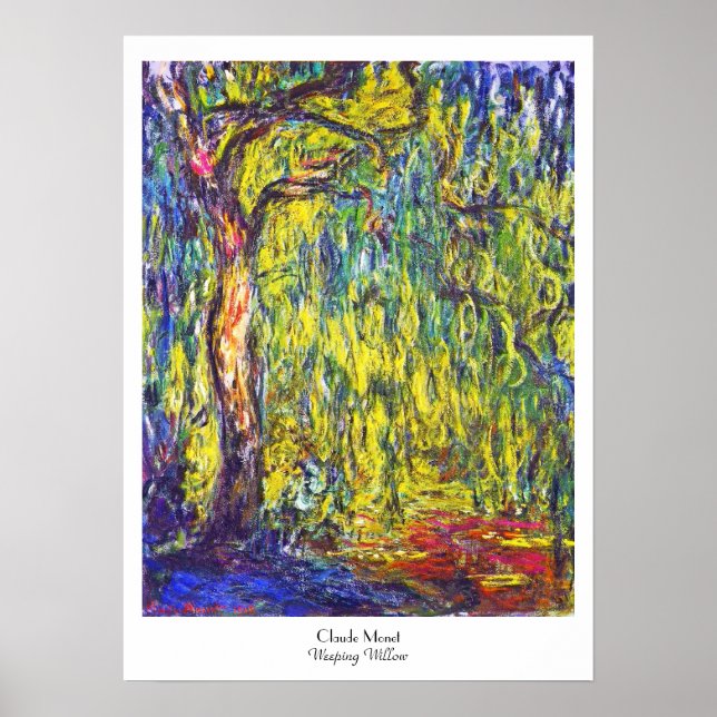 Weeping Willow Claude Monet Poster (Front)