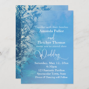 Weeping Willow Ethereal Dreamy Sky Wedding Invitation