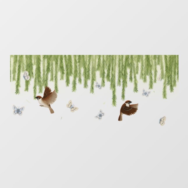 Weeping Willow Fringe Seamless Window Decal (1) (Sheet)