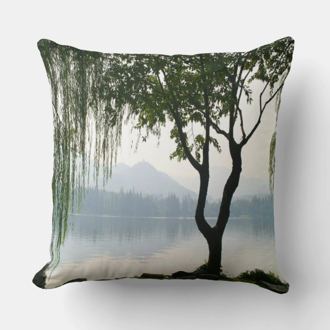 Weeping Willow Mountain View Cushion (Front)