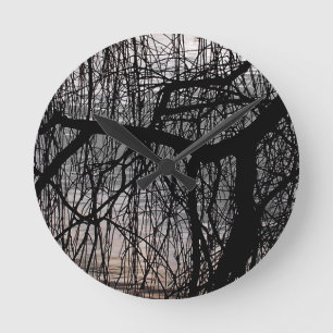 WEEPING WILLOW TREES ROUND CLOCK