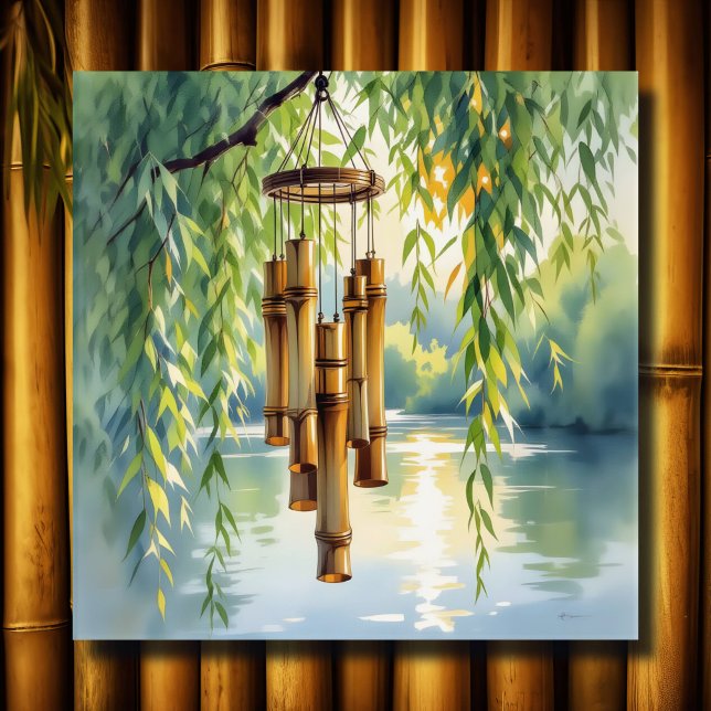 Weeping Willow, Windchimes and Lake Poster (Creator Uploaded)
