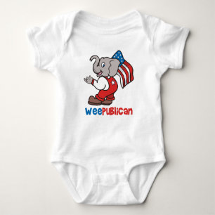 WeePublican and Flag Baby Bodysuit