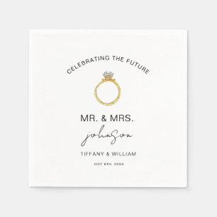 We'er Engaged Elegant ring engagement party Napkin