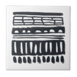 Weft I | Modern Black Watercolor Ceramic Tile<br><div class="desc">Enjoy this fresh creative watercolor design on a product or wallart piece to enhance and add to the world around you. Artist: June Erica Vess</div>
