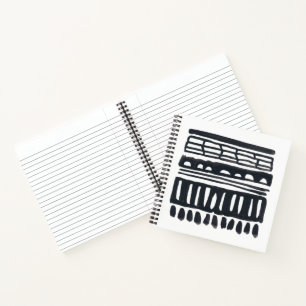 Weft I Modern Black Watercolor Notebook