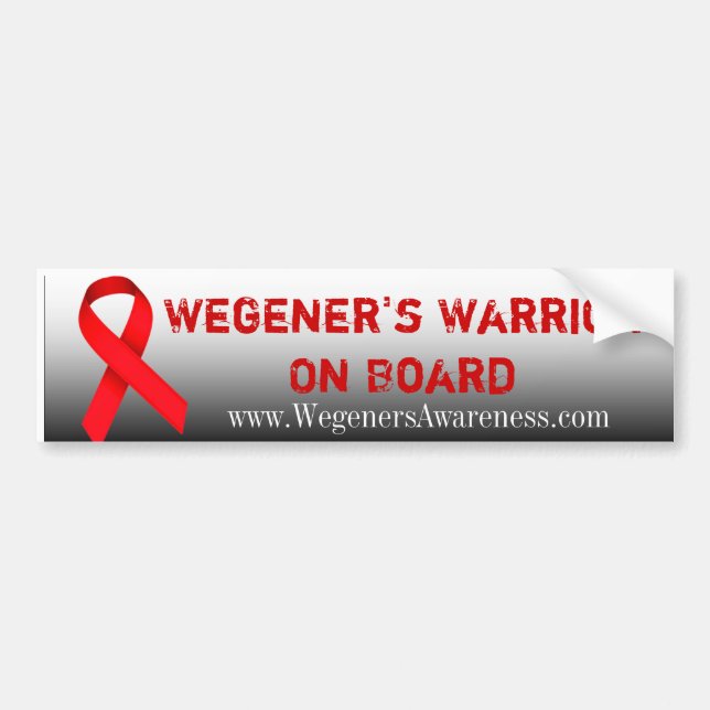 Wegeners Warrior on Board Bumper Sticker (Front)