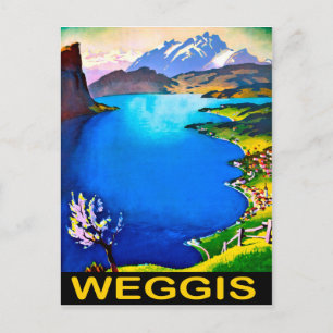Weggis, view on Lucerne lake, Switzerland Postcard