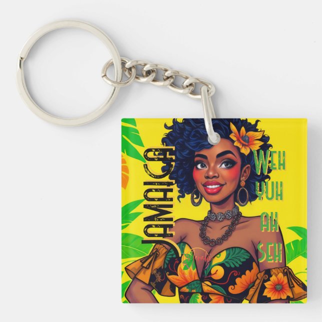 Weh yuh ah seh key ring (Front)
