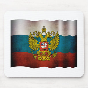 Wehende Flagge von Russland Mouse Pad
