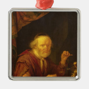 Weighing Gold Metal Ornament