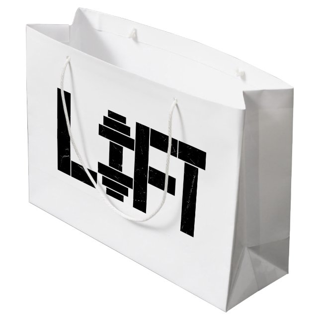 Weight Lift Large Gift Bag (Back Angled)
