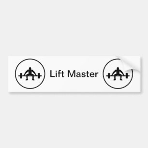 Weight Lift Sign Bumper Sticker
