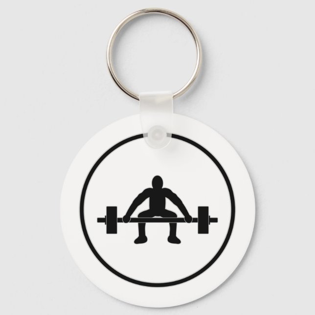Weight Lift Sign Key Ring (Front)