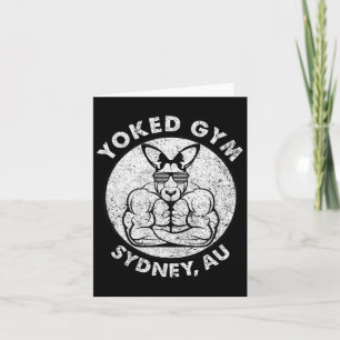 Weight Lift Yoked Gym Sydney Flex Muscle Kangaroo  Card