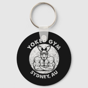 Weight Lift Yoked Gym Sydney Flex Muscle Kangaroo  Key Ring