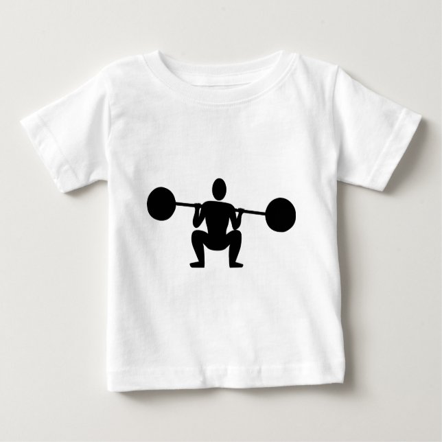 Weight Lifter 01 - Black Baby T-Shirt (Front)