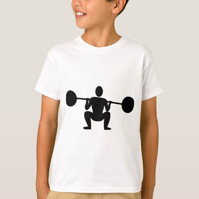 Weight Lifter 01 - Black T-Shirt (Front)