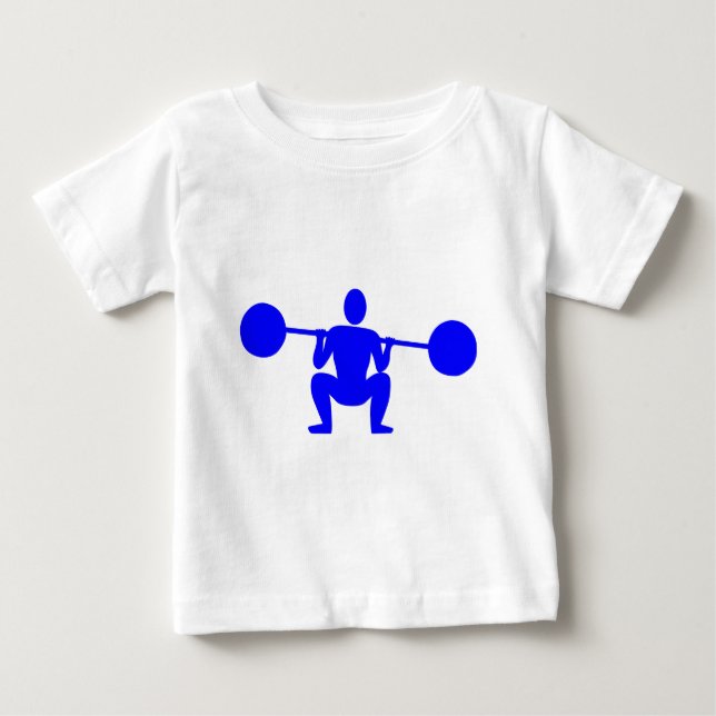 Weight Lifter 01 - Blue Baby T-Shirt (Front)