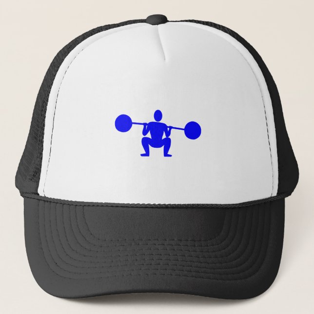 Weight Lifter 01 - Blue Trucker Hat (Front)