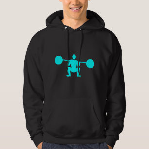 Weight Lifter 01 - Cyan Hoodie