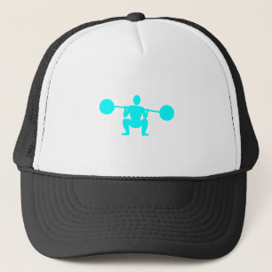 Weight Lifter 01 - Cyan Trucker Hat