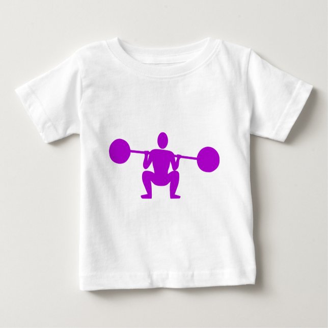 Weight Lifter 01 - Purple Baby T-Shirt (Front)