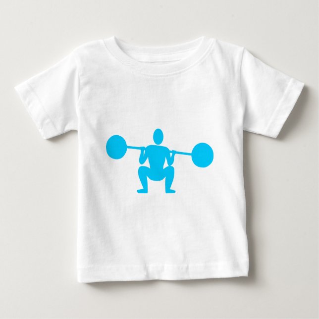 Weight Lifter 01 - Sky Blue Baby T-Shirt (Front)