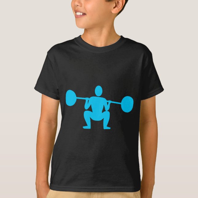 Weight Lifter 01 - Sky Blue T-Shirt (Front)