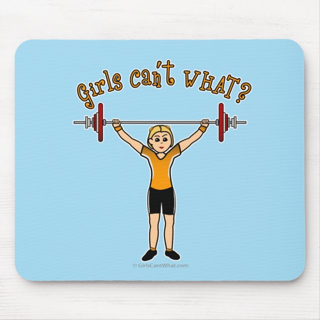 Weight Lifter (Blonde) Mouse Pad (Front)