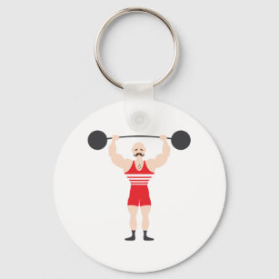 Weight Lifter Key Ring