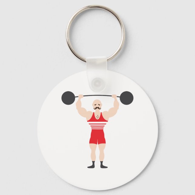 Weight Lifter Key Ring (Front)