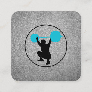 Weight Lifter Personal Trainer Square Business Card