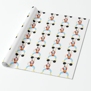 Weight Lifter Wrapping Paper