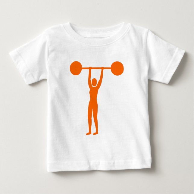 Weight Lifting 02 - Orange Baby T-Shirt (Front)