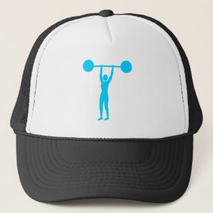 Weight Lifting 02 - Sky Blue Trucker Hat